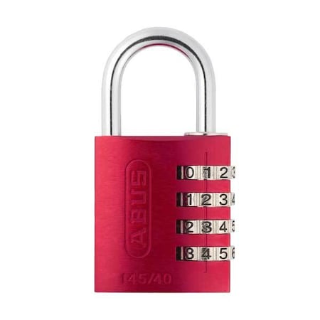 Abus Abus: 145/40 C Aluminum Red 4-Dial Resettable ABS-14544